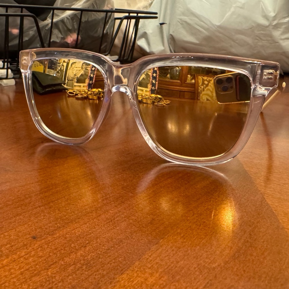 Gucci Crystal Gold Mirror Sunglasses